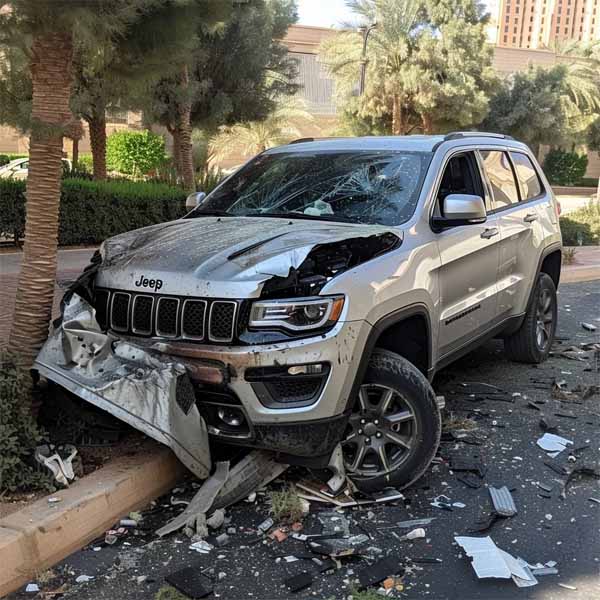 Jeep collision accident in Columbus, Ohio